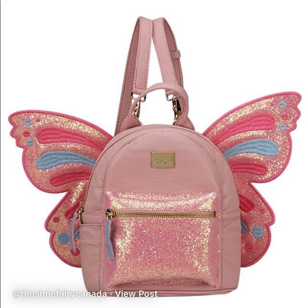 COPY - PINK BUTTERFLY MINI BACK PACK W/REMOVABLE WINGS